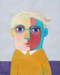 Retrato de un hombre a todo color