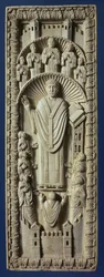 Un arzobispo entre su coro, c.875 d.C.