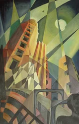Ciudad en fragmentos de luz