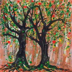 Granado, 2012 (acrílico y tinta sobre lienzo)