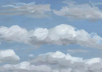 Nubes pintadas y esponjosas