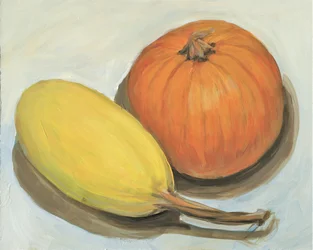 Calabaza y calabaza espagueti