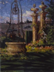 En los jardines de Villa Palmieri