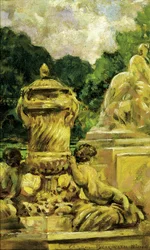 Jardín de la Fontaine en Nimes, Francia, 1911