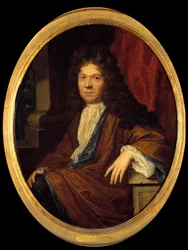 Retrato de Jean de la Bruyère (1645-1696), moralista francés. Pintura atribuida a Gaspar Netscher (1639-1684)