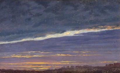 cielo nublado de la tarde