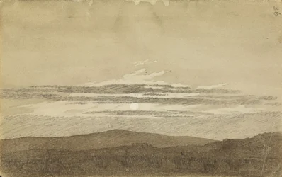 Paisaje montañoso al atardecer