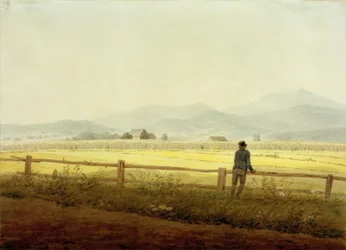 Paisaje montañoso con figura (Cresta de Schmiedeberg)