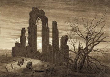 Invierno, noche, vejez y muerte (extracto del ciclo de las horas del día y las edades del hombre) - Obra de Caspar David Friedrich (1774-1840)