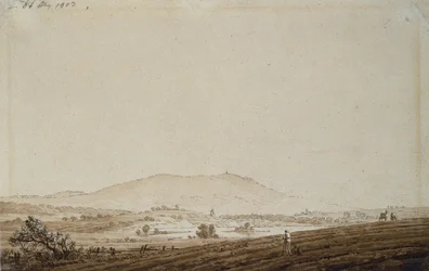 Paisaje en Bohemia con vista del Monte Jeschken, 1803