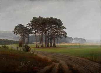 "" Moments de la journee: le midi "" (Las horas del día: El mediodía) Peinture de Caspar David Friedrich (1774-1840) 1821-1822 - Óleo sobre lienzo Dim 22x30 cm Niedersaechsisches Landesmuseum, Hannover