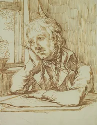 Autorretrato con brazo apoyado