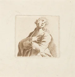 Busto de mujer, desesperada