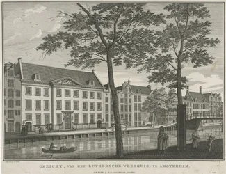 Vista del orfanato luterano en Amsterdam Vista del Orfanato Luthersche, en Ámsterdam (título sobre el objeto)