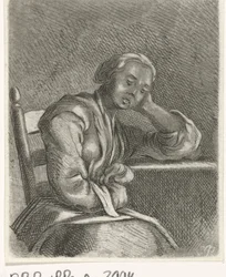 Chica durmiendo en la mesa