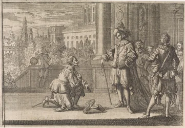 Carlos IV, duque de Lorena arrodillado ante Luis XIII, 1641