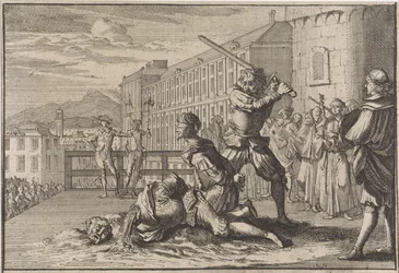 Decapitación del marqués de Cinq-Mars y François De Thou, 1642