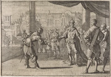 El emperador Fernando III es felicitado por el nacimiento de su hijo Leopoldo, 1640