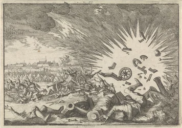 Explosión de un polvorín francés durante el asedio de Namur, 1640