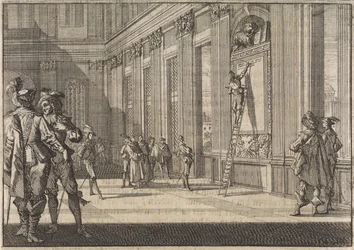 Restauración de la inscripción para los venecianos en el Palacio del Vaticano en Roma, 1643