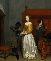 Una Dama Lavándose las Manos, 1657