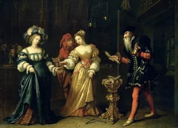 Un bufón enmascarado, 1668