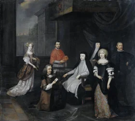 Recepción del embajador van Beverningk por la reina Maria-Anna de Austria