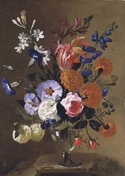 Naturaleza muerta de flores en un jarrón, 1668