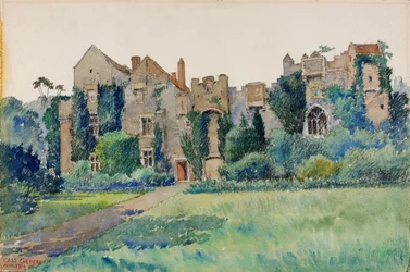 Castillo de Compton, Devonshire, Inglaterra, 1928