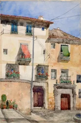 Casa antigua en Segovia, España