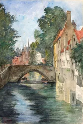 En el canal, Brujas, 1928
