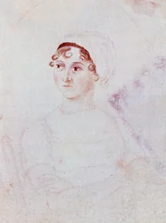 Retrato de Jane Austen, c.1810 (lápiz y acuarela sobre papel)