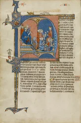Página de un manuscrito del Vidal Mayor por Vidal Canellas, copiado por Michael Lupi de Candiu, c.1290-1310