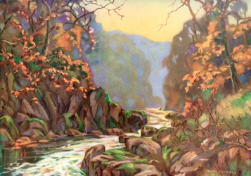 En el Dargle, Condado de Wicklow, Irlanda, 1924-1926