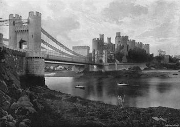 Castillo y puentes de Conway, c1896