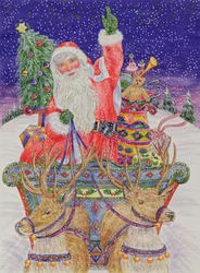 Papá Noel partiendo en Nochebuena