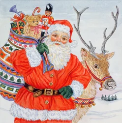 Papá Noel y sus renos