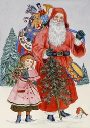 Santa y su ayudante