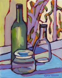 Momentos embotellados, 2024 (óleo sobre lienzo)