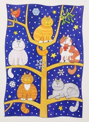 Cinco gatos de Navidad