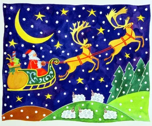Estrellas y nevada
