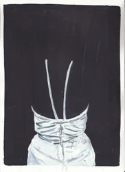 The Girl Upstairs 1, espalda, 2012 (óleo y acrílico sobre papel)