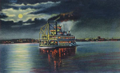Luz de luna en el río Ohio, Louisville, Ky., 1942