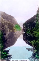 Escena costera, Columbia Británica, Canadá, c1920s