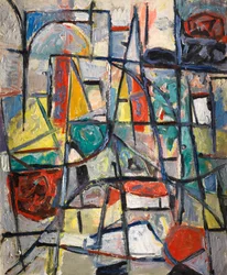 Composición abstracta, c.1949 (óleo sobre lienzo)