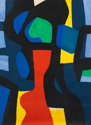 Composición abstracta, c.1952 (gouache sobre papel)