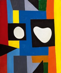 Composición arquitectónica, c.1951 (óleo sobre lienzo)