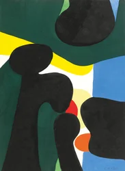 Composición, c.1950 (gouache sobre papel)