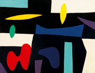 Composición, c.1951 (óleo sobre tabla)