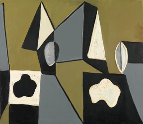 Composición en oliva y gris, c.1953 (óleo sobre lienzo)
